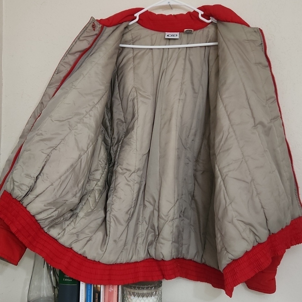 Vintage Koret Jacket Windbraker Red Ski Jacket Weather-Resistant Relaxed Fit - Picture 11 of 12